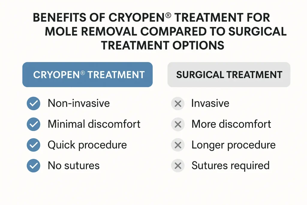 Benefits of professional mole-removal assessment at LA LIPO West Ham