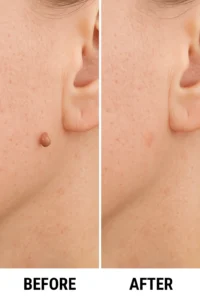 Skin tags removal West Ham before and after