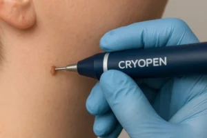 Person receiving skin tag removal West Ham